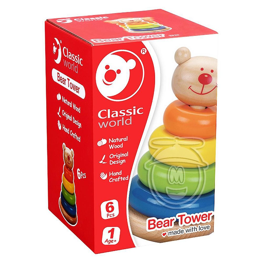 Низанка с дървени рингове, Мече