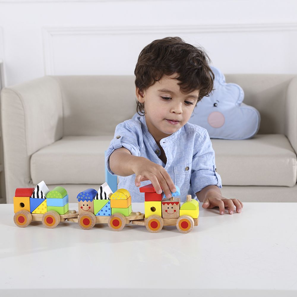 Дървено дидактическо влакче, Веселушко