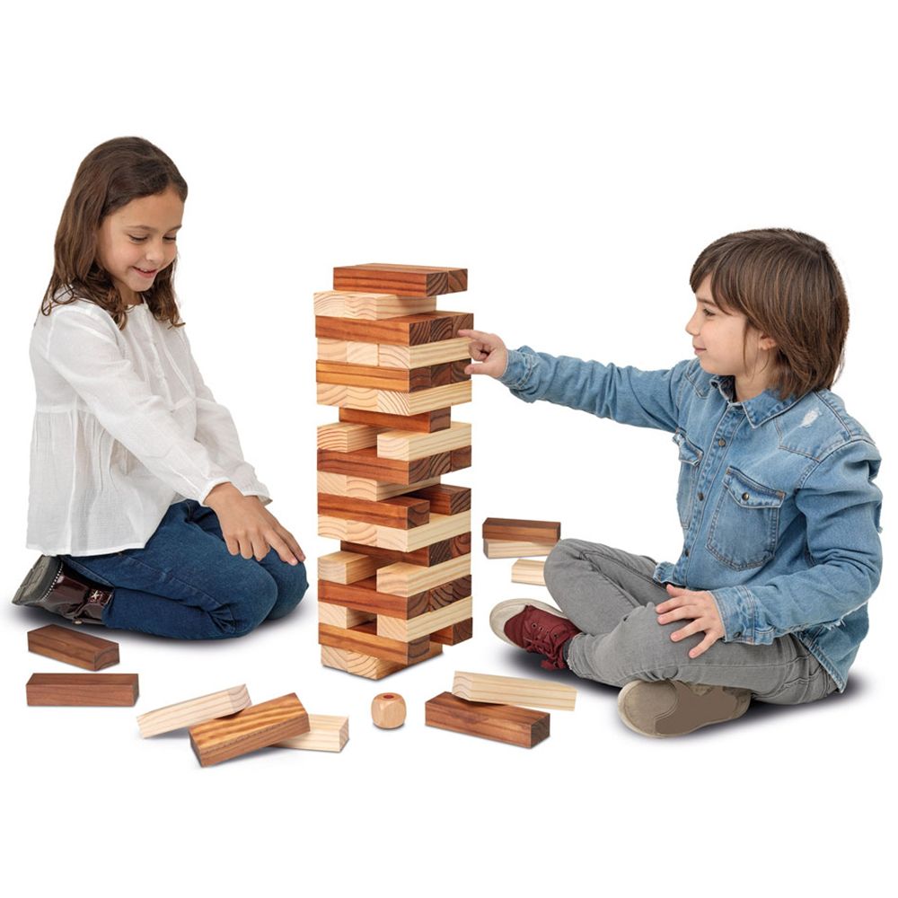 Дървена дженга, натурална, Гигант