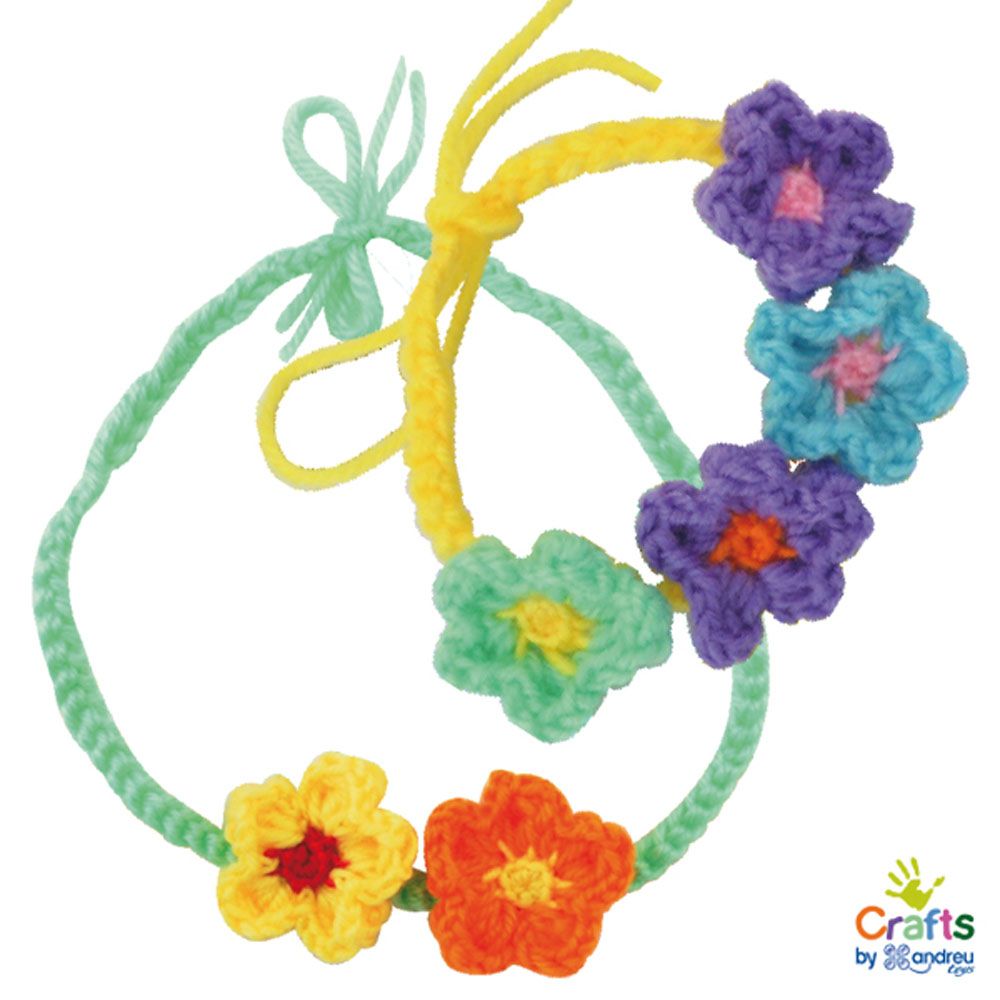 Изплети сама аксесоари с цветя на една кука