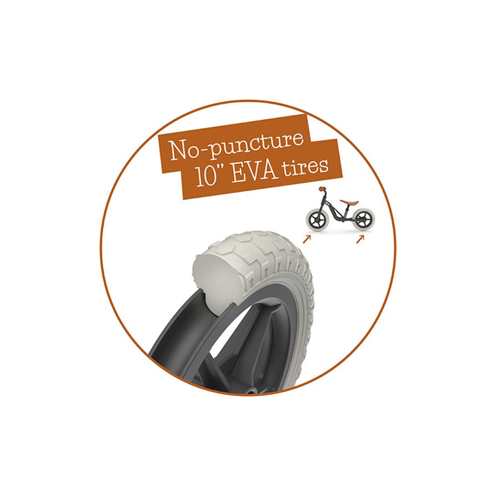 Колело за баланс, Charlie, 10 инча, черно