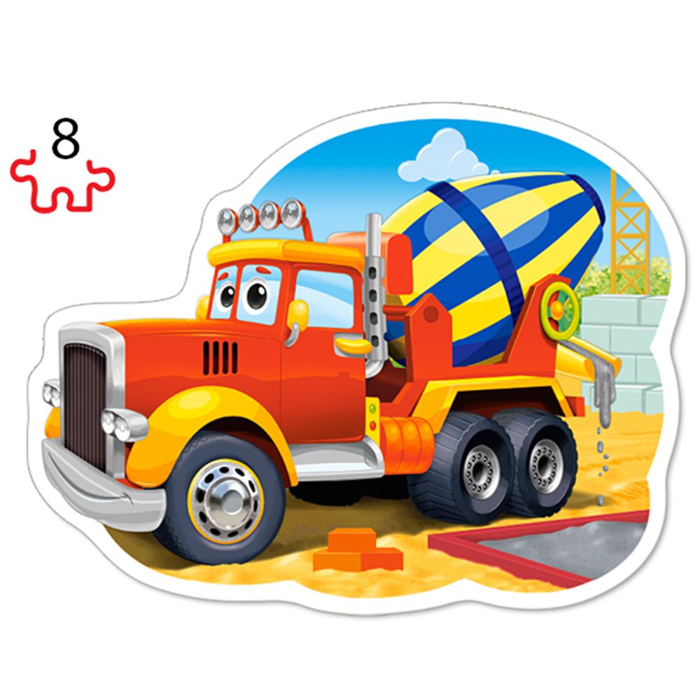 Строителни машини, пъзел с 8, 12, 15 и 20 чаcти