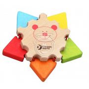 Дървена бебешка играчка, Цвете с огледало