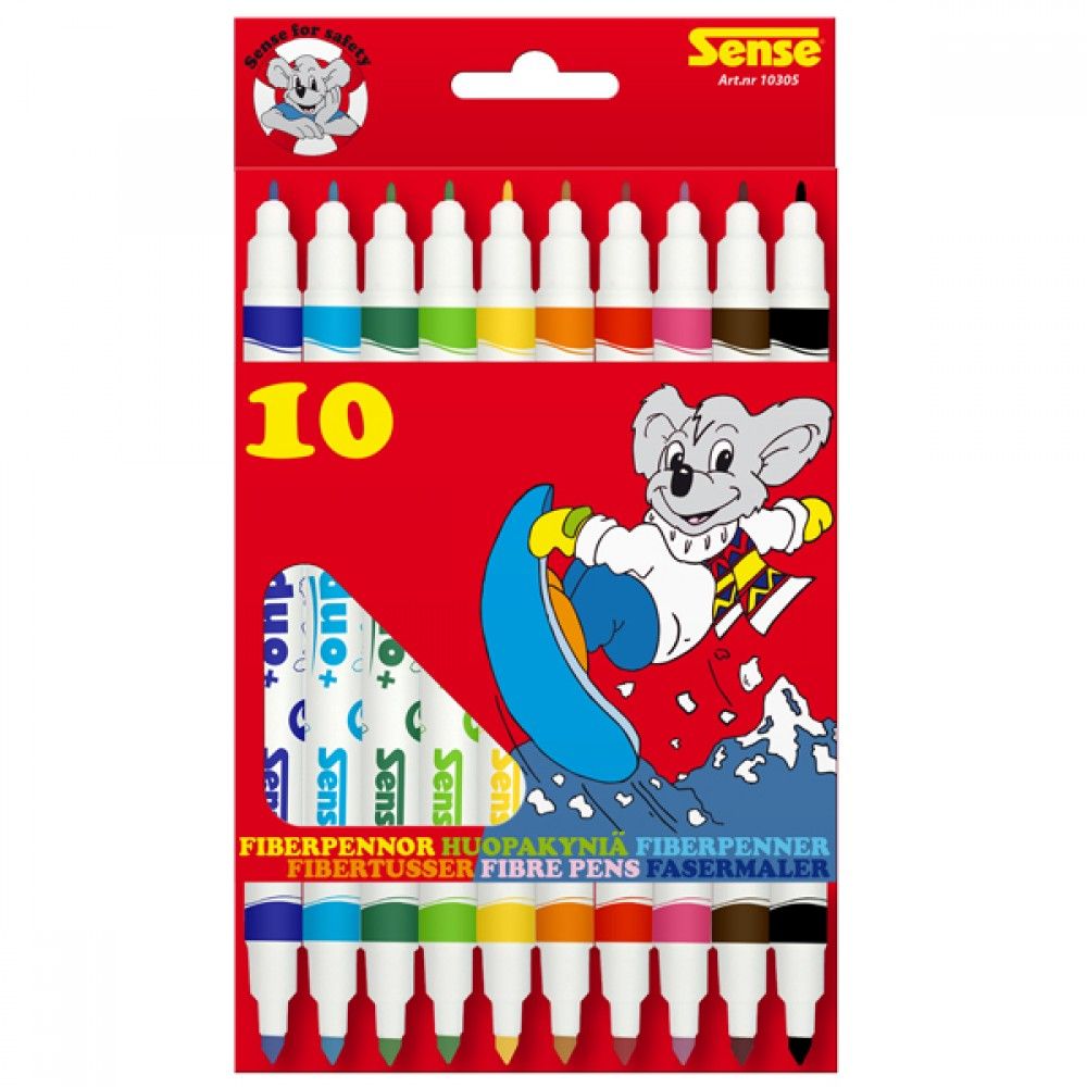 Sense, Двустранни флумастери, 10 броя