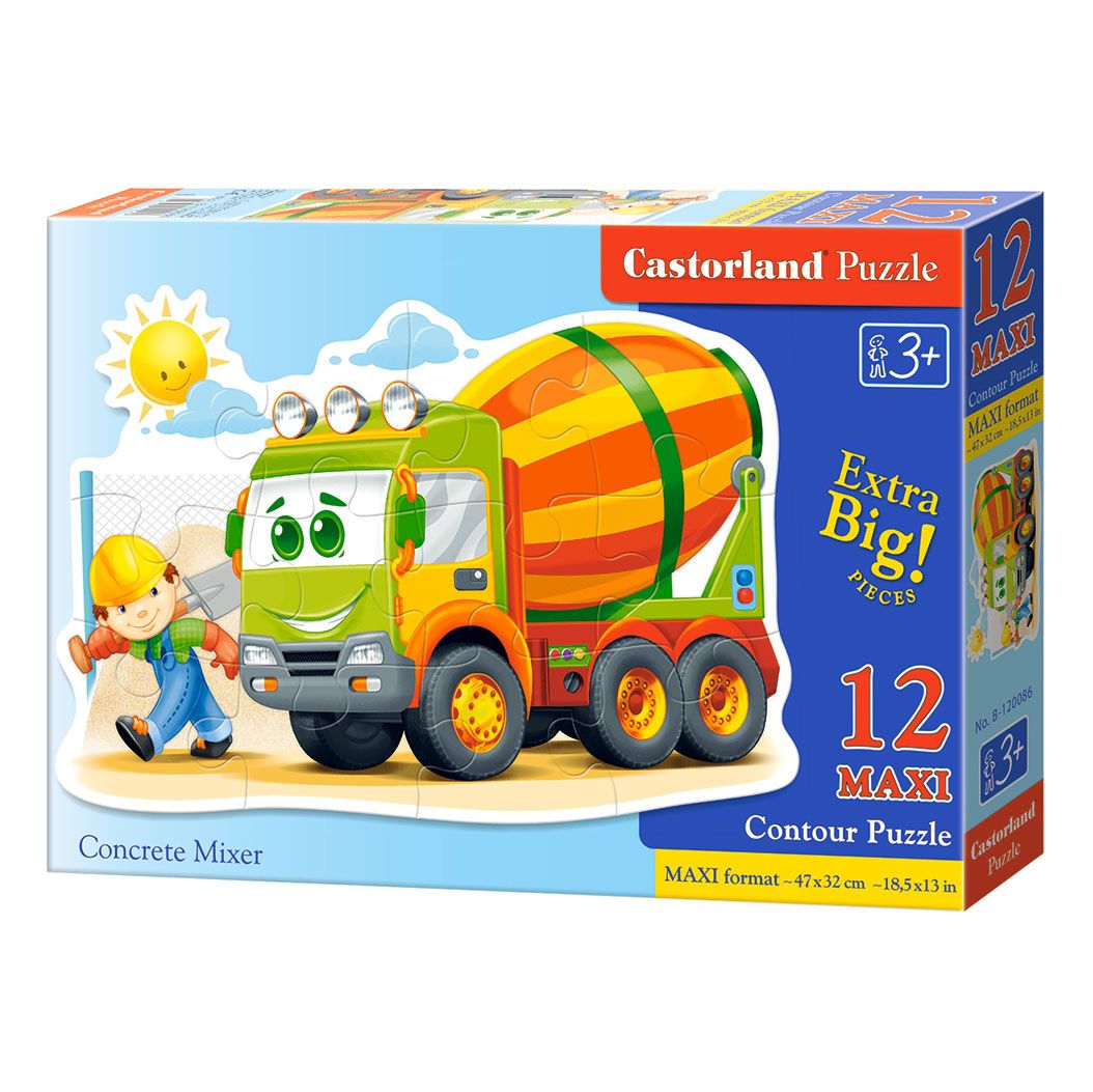 MAXI, Бетоновоз, пъзел 12 части, Castorland