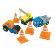 Строителни машини и конуси