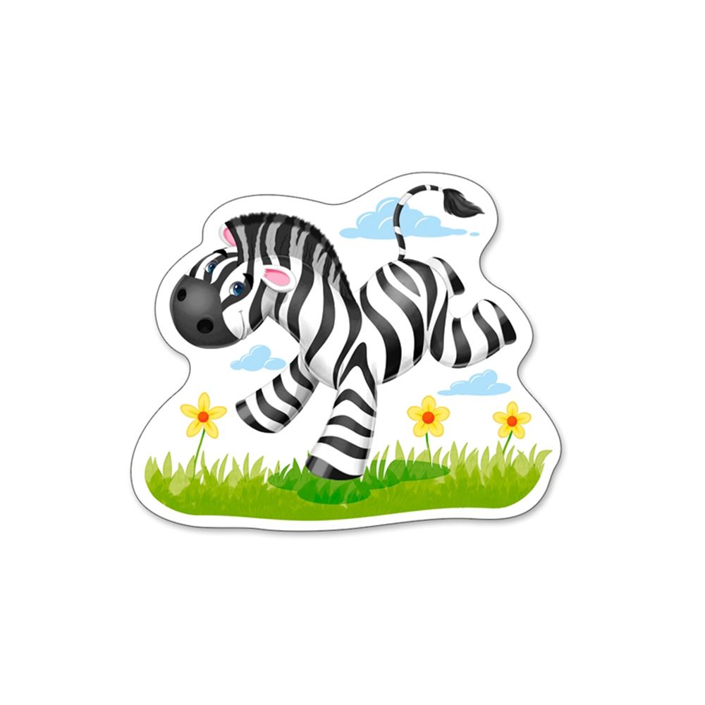 Африкански животни, пъзел с 3, 4, 6 и 9 елемента