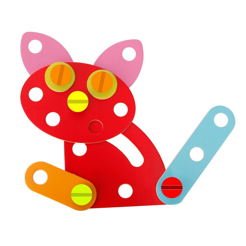 Дървен конструктор, 52 части