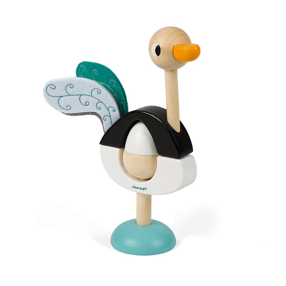 Дървена низанка, Щраус с малко щраусче