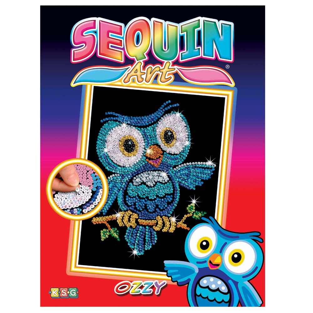 KSG crafts, Изкуство с пайети - голям размер, Бухал