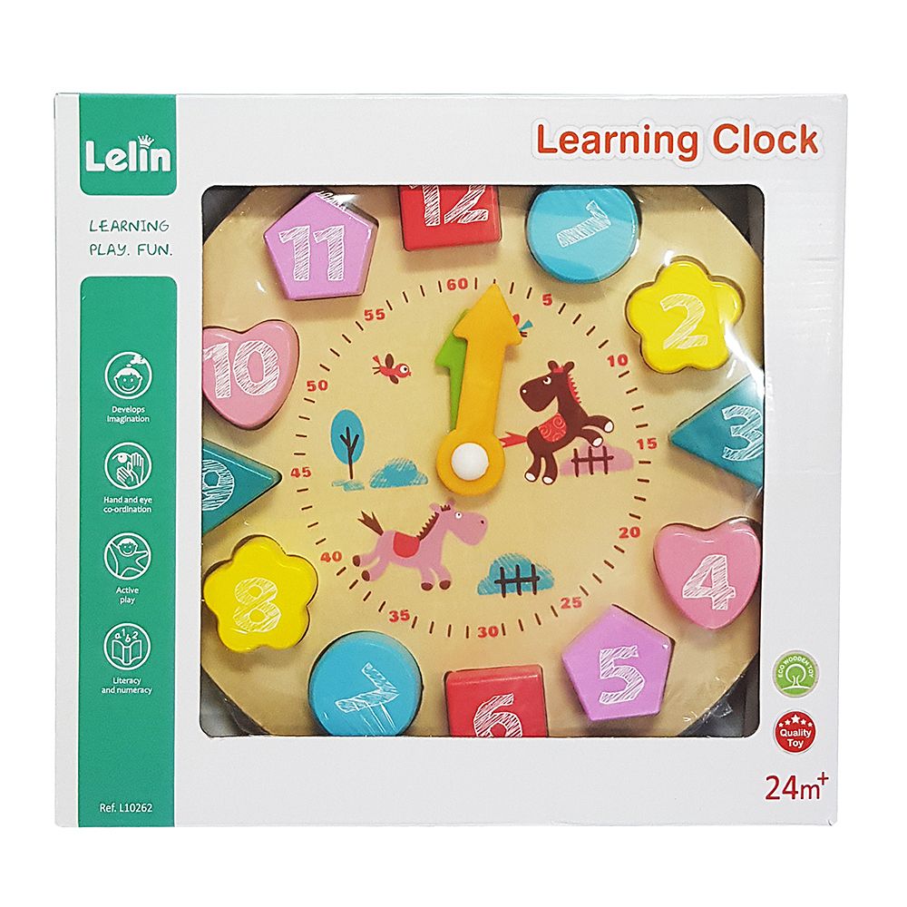 Дървен часовник-пъзел за обучение