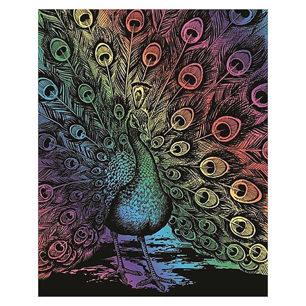 KSG crafts, Гравиране на цветна основа, Паун