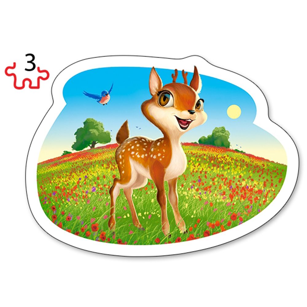 Горски животни, пъзел с 3, 4, 6 и 9 елемента