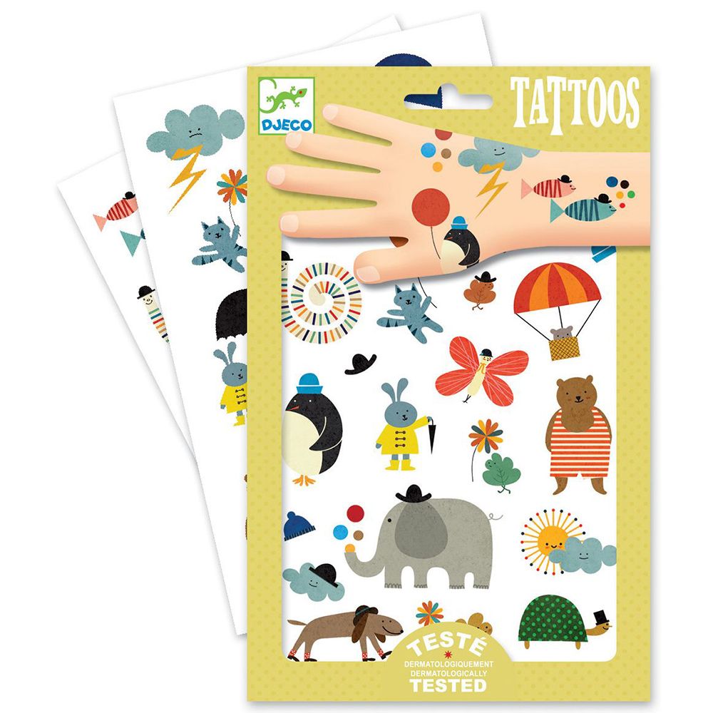 Djeco, Татуировки за деца, Животни
