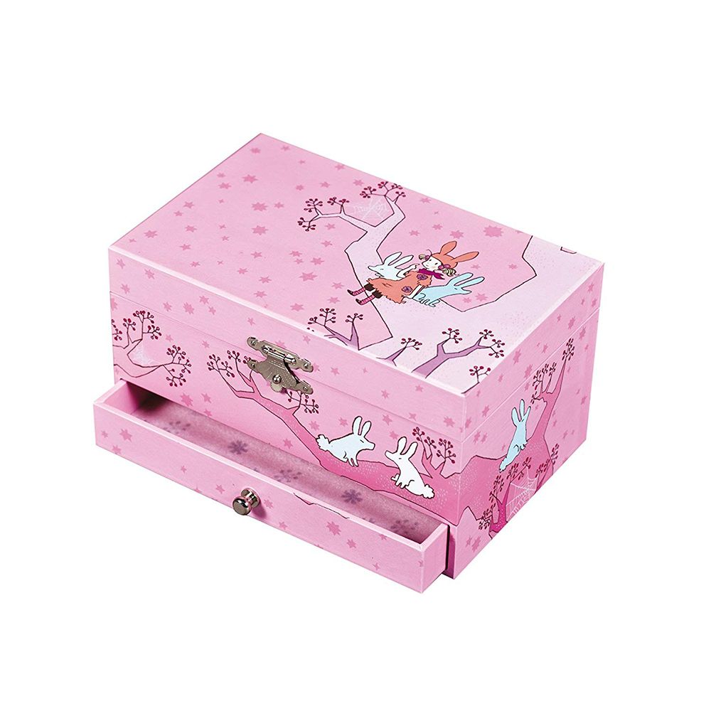 Trousselier, Голяма музикална кутия с чекмедже, Момиче на дърво