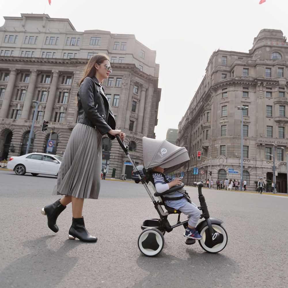 Сгъваема Триколка Rito Deluxe 3 в 1, синя