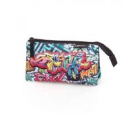 Несесер с три отделения с цип, Графити