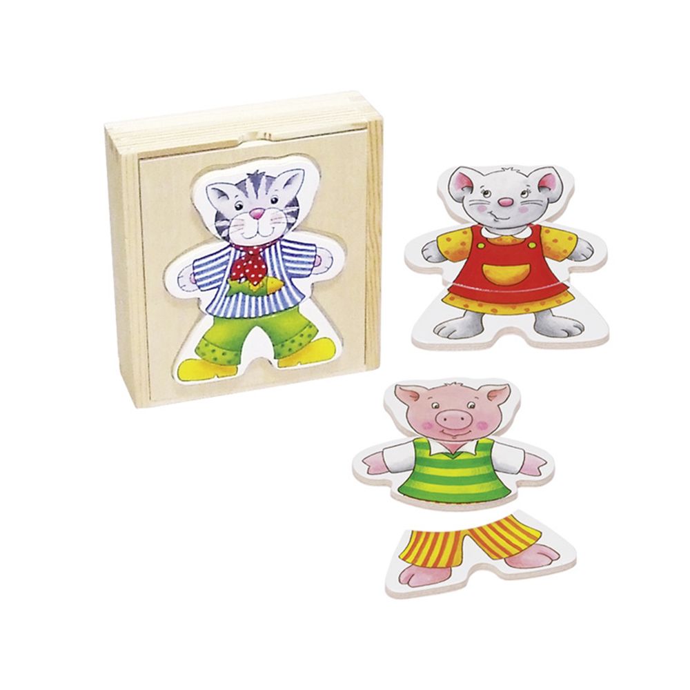 Goki, Дървени пъзели, Смешни животни за преобличане