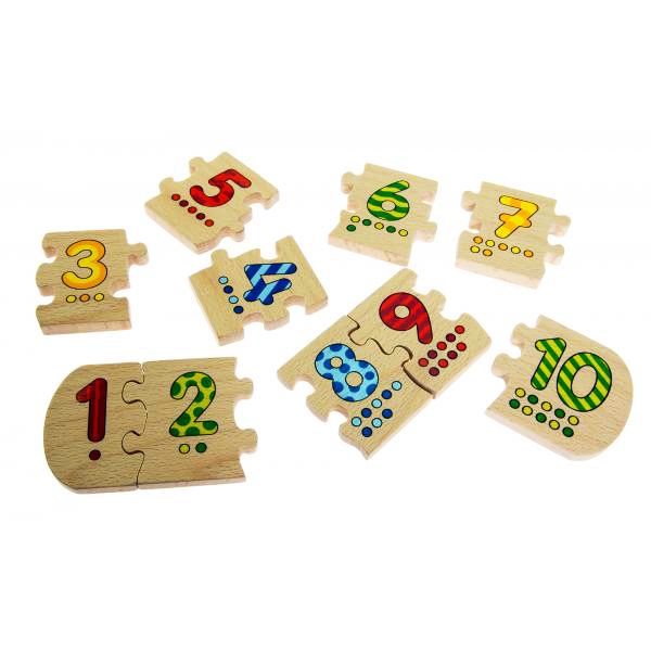 Детски дървен пъзел, Цифри
