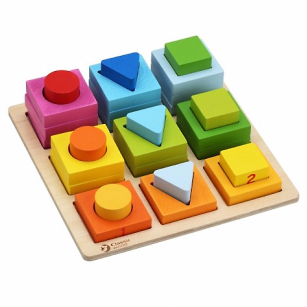 Classic world, Пъзел сортер, Форми и цветове на различни височини