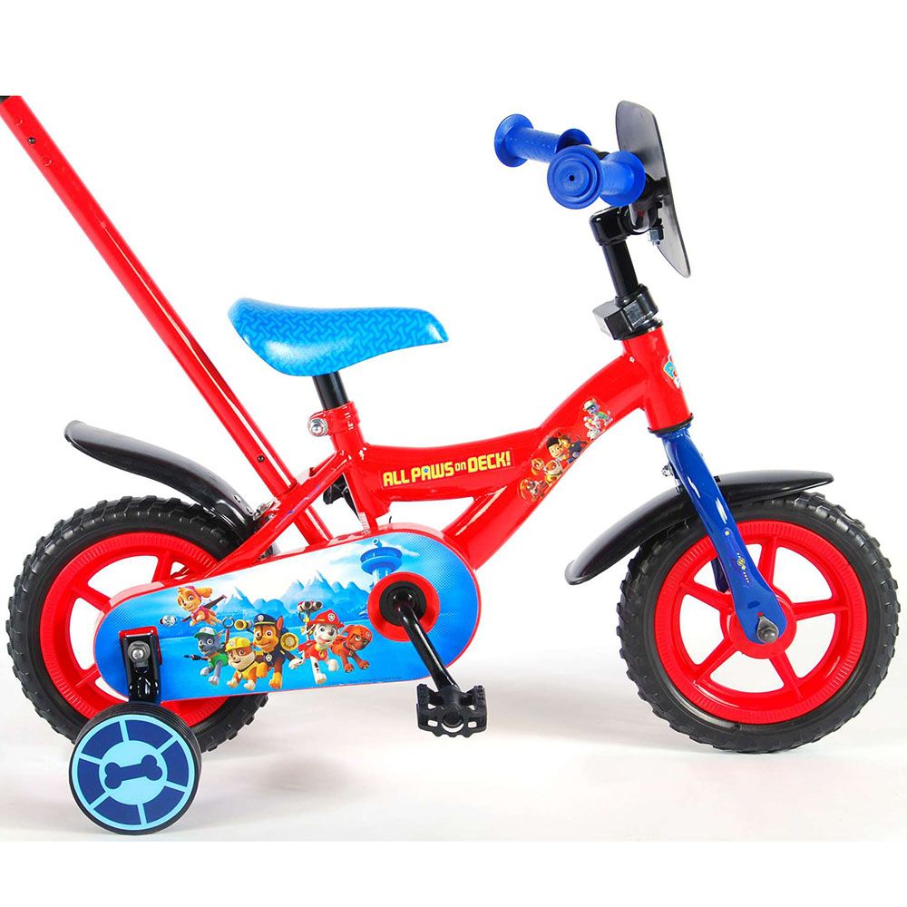 Велосипед с родителски контрол и помощни колела, Paw Patrol, 10 инча
