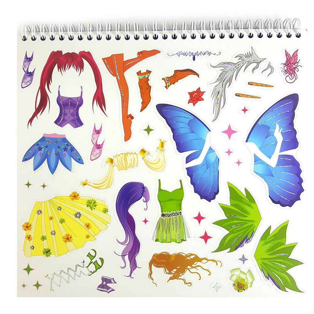 Книжка за рисуване със стикери и шаблони, Вълшебен свят