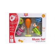 Комплект дървени музикални инструменти, 5 части