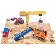 Строителна площадка с подвижен кран