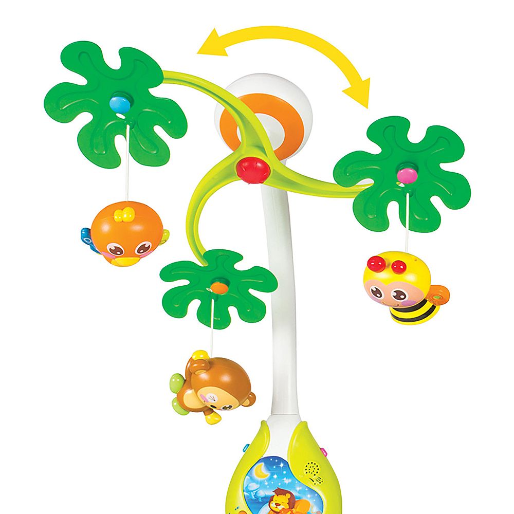 Бебешка музикална въртележка и лампа, 2 в 1, Джунгла