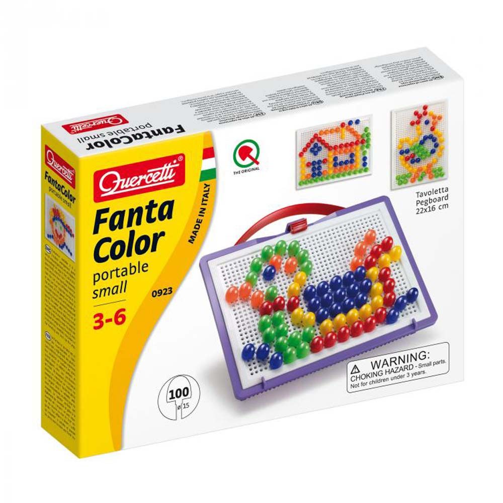 Quercetti, 0 Мозайка FANTACOLOR PORTABLE SMALL, 100 части