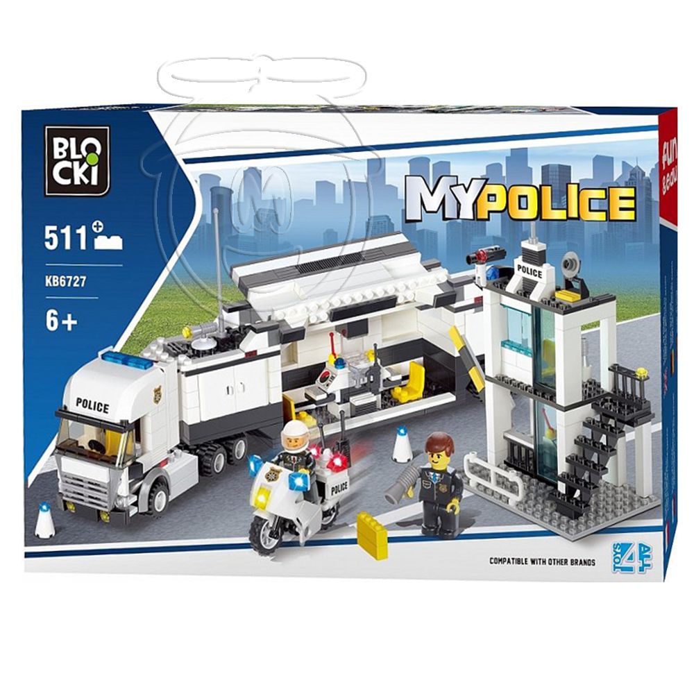 Blocki, Конструктор, Полицейски камион с мобилен команден пункт, 511 ел.