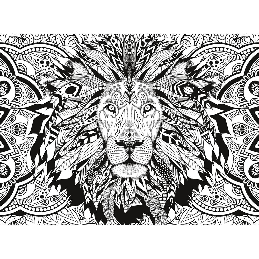 Лъв, 3Д пъзел за оцветяване 500 части