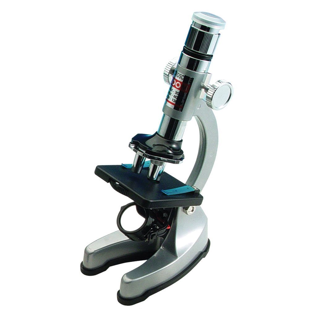 EDU TOYS, Метален микроскоп с прожектор, в куфар