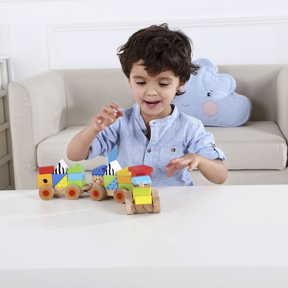 Дървено дидактическо влакче, Веселушко