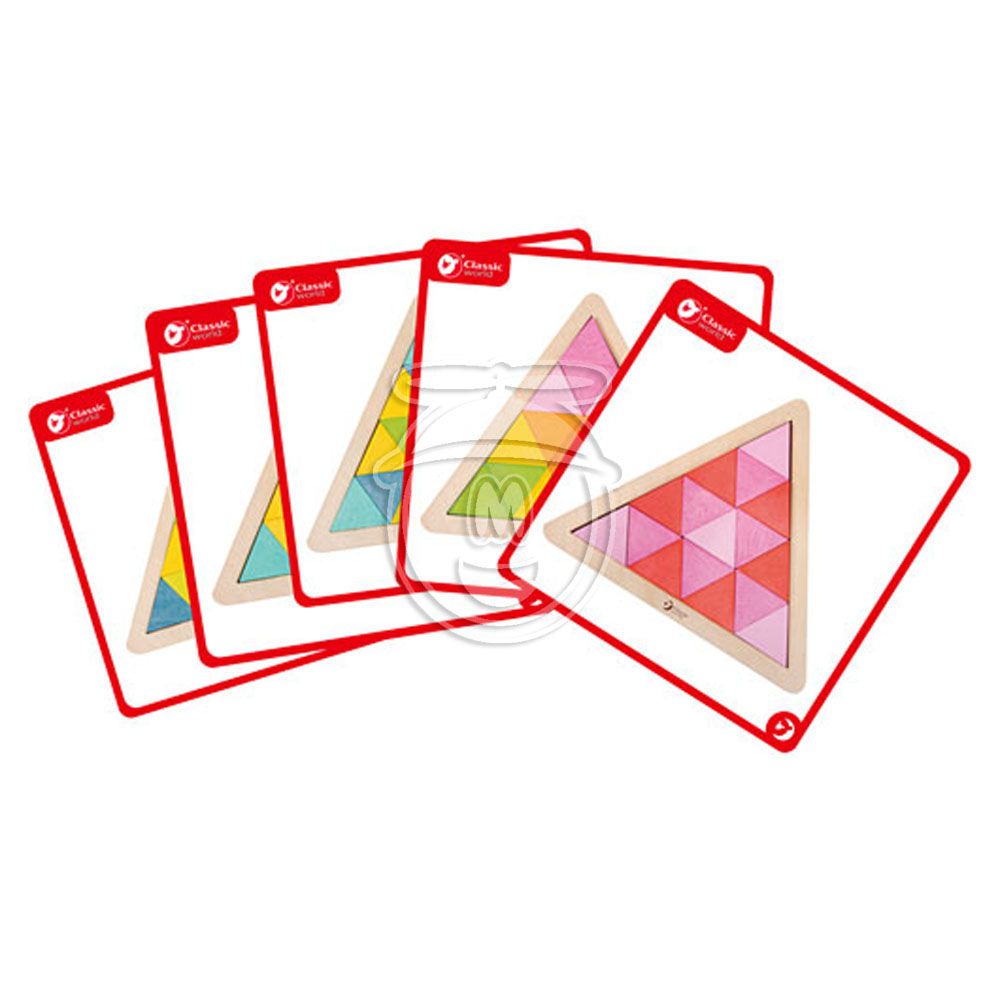 Дървена мозайка с триъгълници