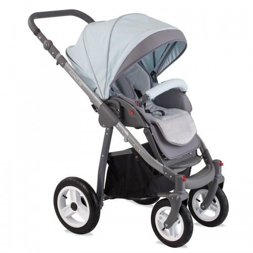 Комбинирана количка Pro 2 в 1 еко кожа, Amelis, скай