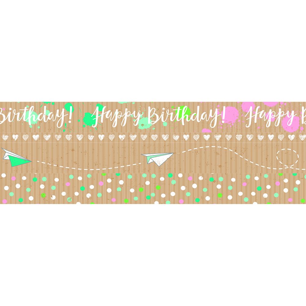 Tиксо WASHI TAPE, крафт хартия, Рожден ден II