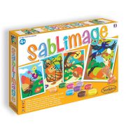 Kомплект за рисуване с цветен пясък, Весели животни