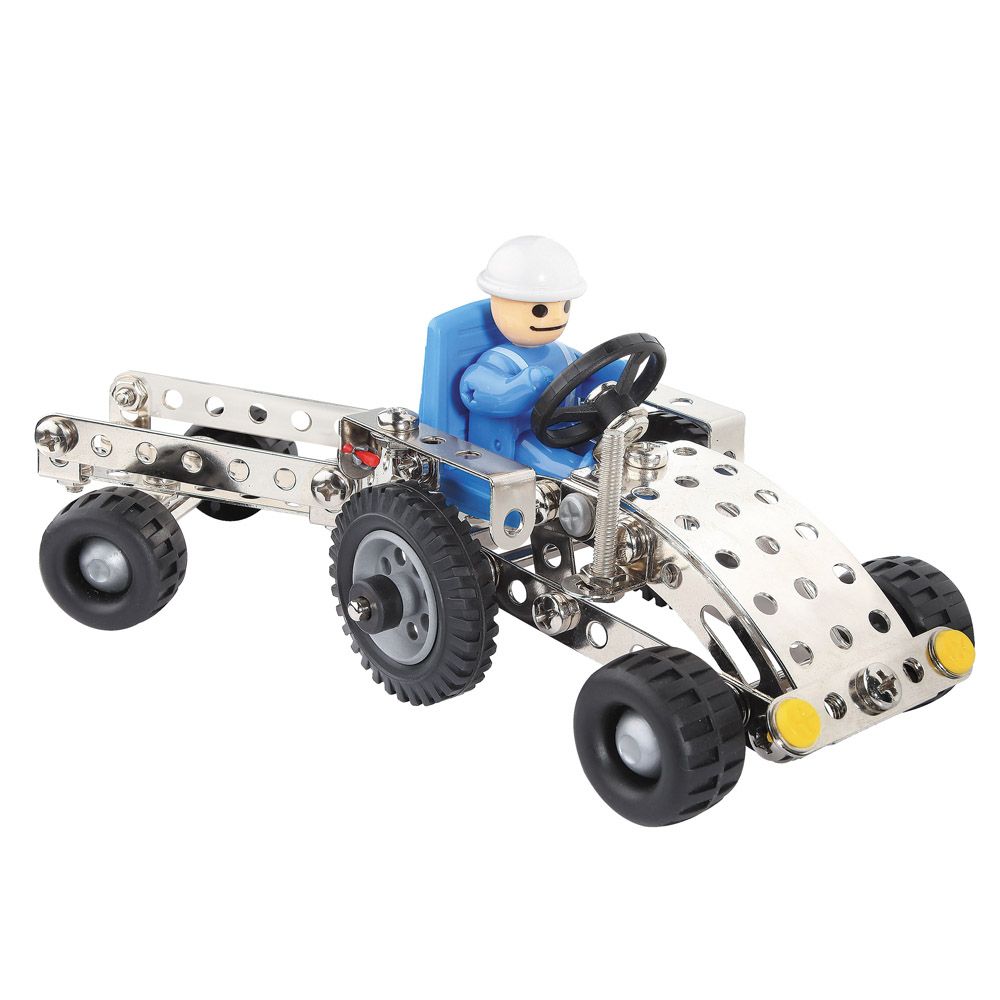 Метален конструктор, Трактор с ремарке - 3 модела, 150 части