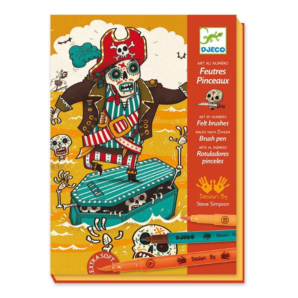 Djeco, Комплект за рисуване по номера, Пирати
