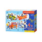 Вълнуващи професии, пъзел с 3, 4, 6 и 9 елемента