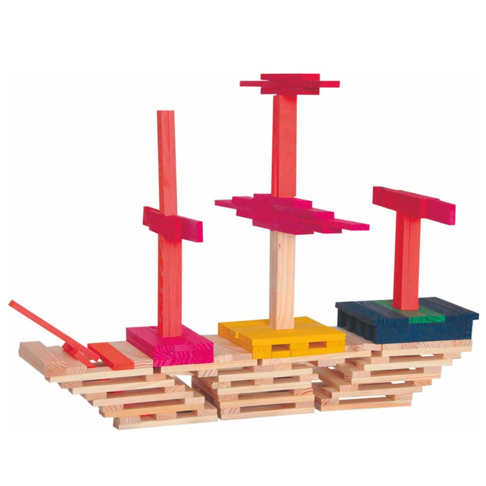 Дървени тухлички Симона, 200 елeмента