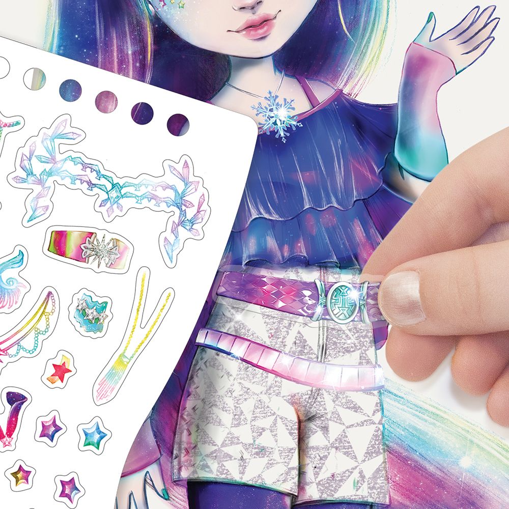 Книжка за рисуване със шаблони и стикери, Мода с Изадора