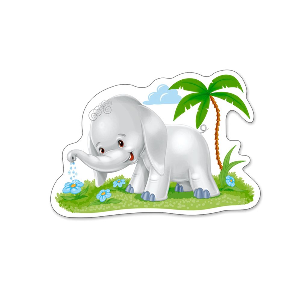 Африкански животни, пъзел с 3, 4, 6 и 9 елемента