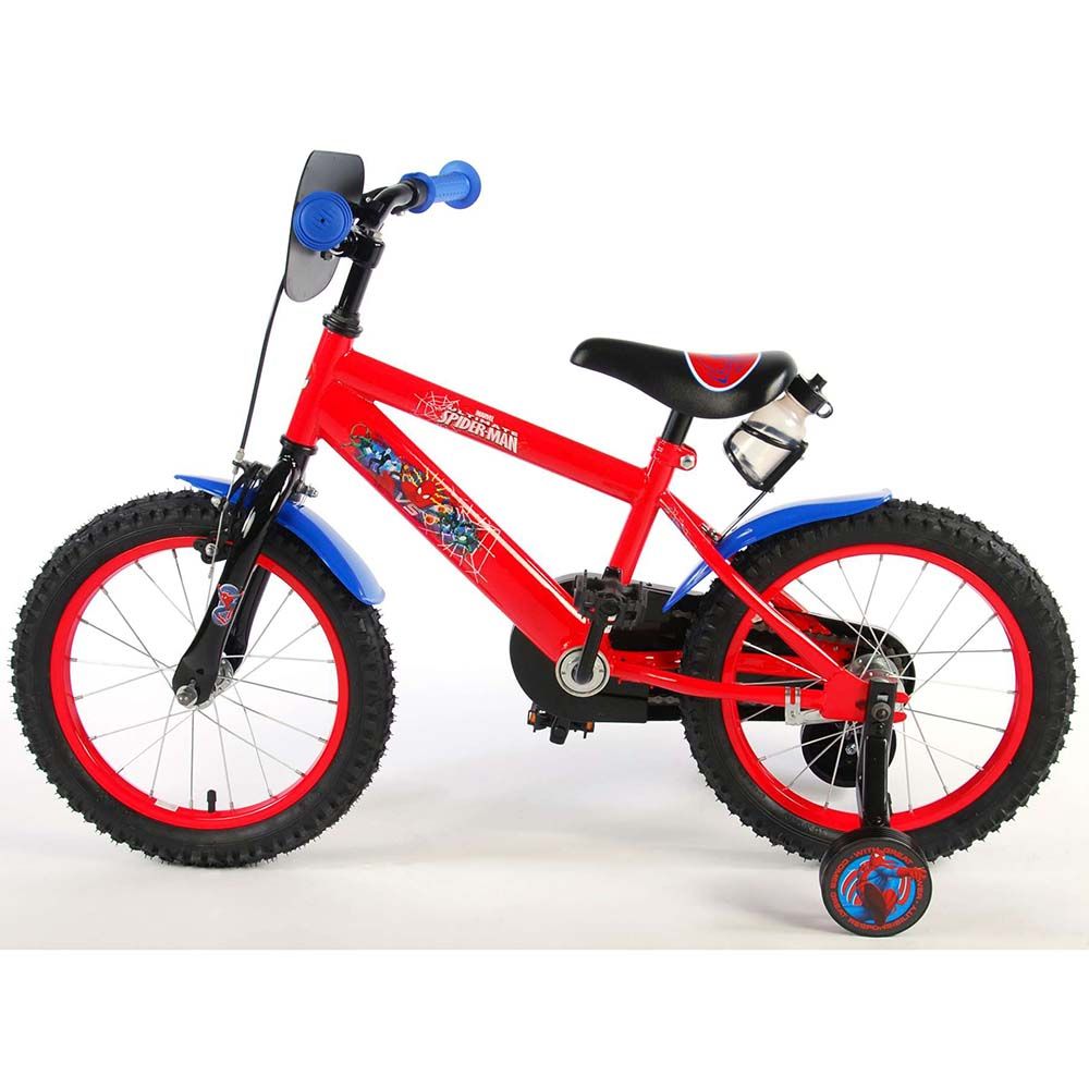 Детски велосипед, Спайдермен, с помощни колела, 16 инча