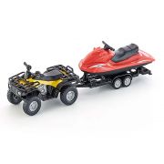 ATV с ремарке натоварено с Джет