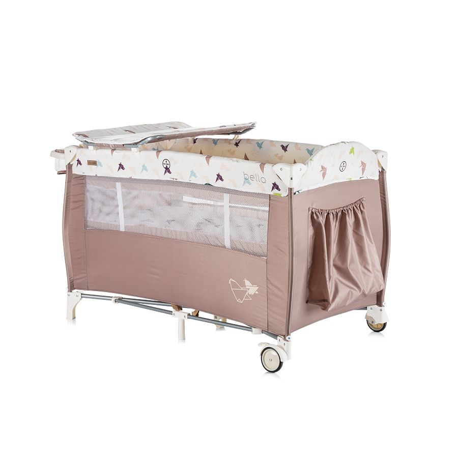 Детска кошара за спане и игра Бела, , шоколад