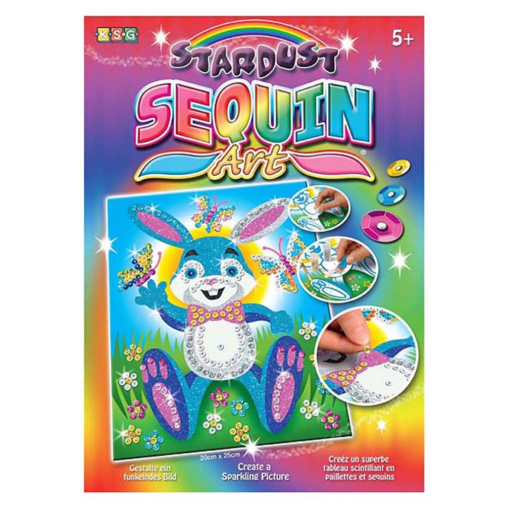 KSG crafts, Изкуство с пайети и блестящ пясък, Зайче