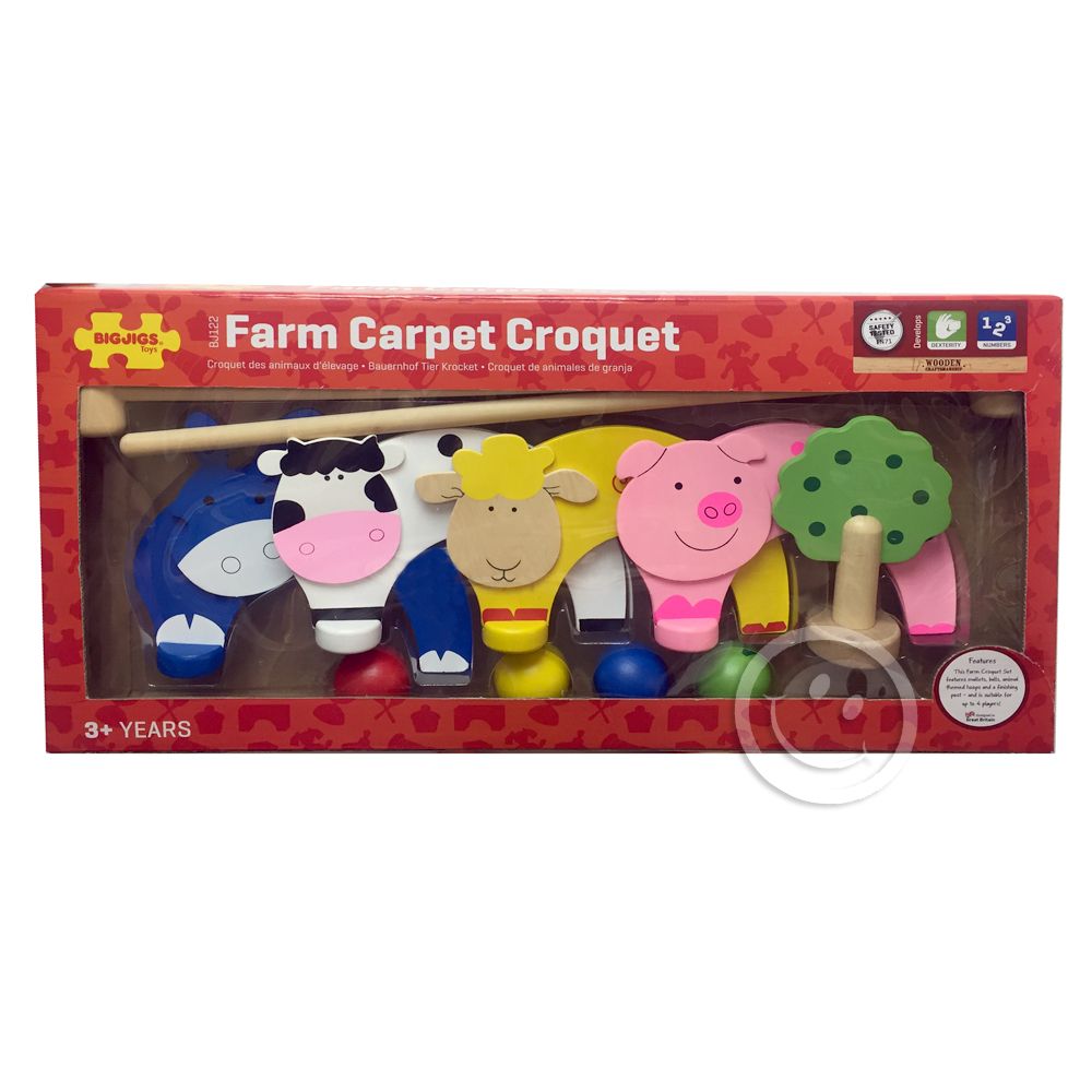 Дървенa игра с цветни топки, Крокет