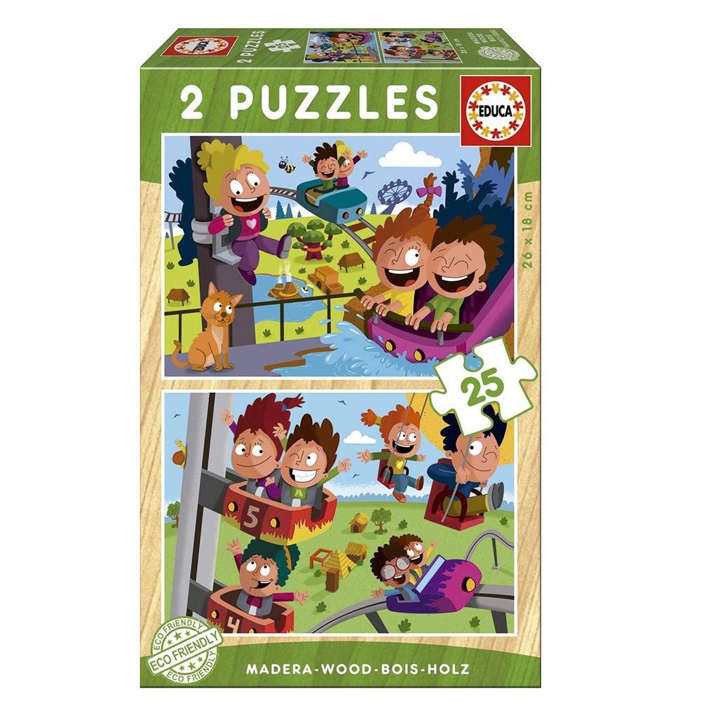 Educa, Панаир, 2 дървени пъзела х 25 части
